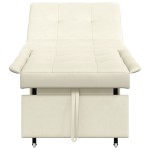 vidaXL Canapea extensibilă Crem 67 x 194 x 38 cm Catifea vidaXL Canapea extensibilă Crem 67 x 194 x 38 cm Catifea