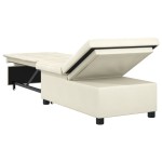vidaXL Canapea extensibilă Crem 67 x 194 x 38 cm Catifea vidaXL Canapea extensibilă Crem 67 x 194 x 38 cm Catifea