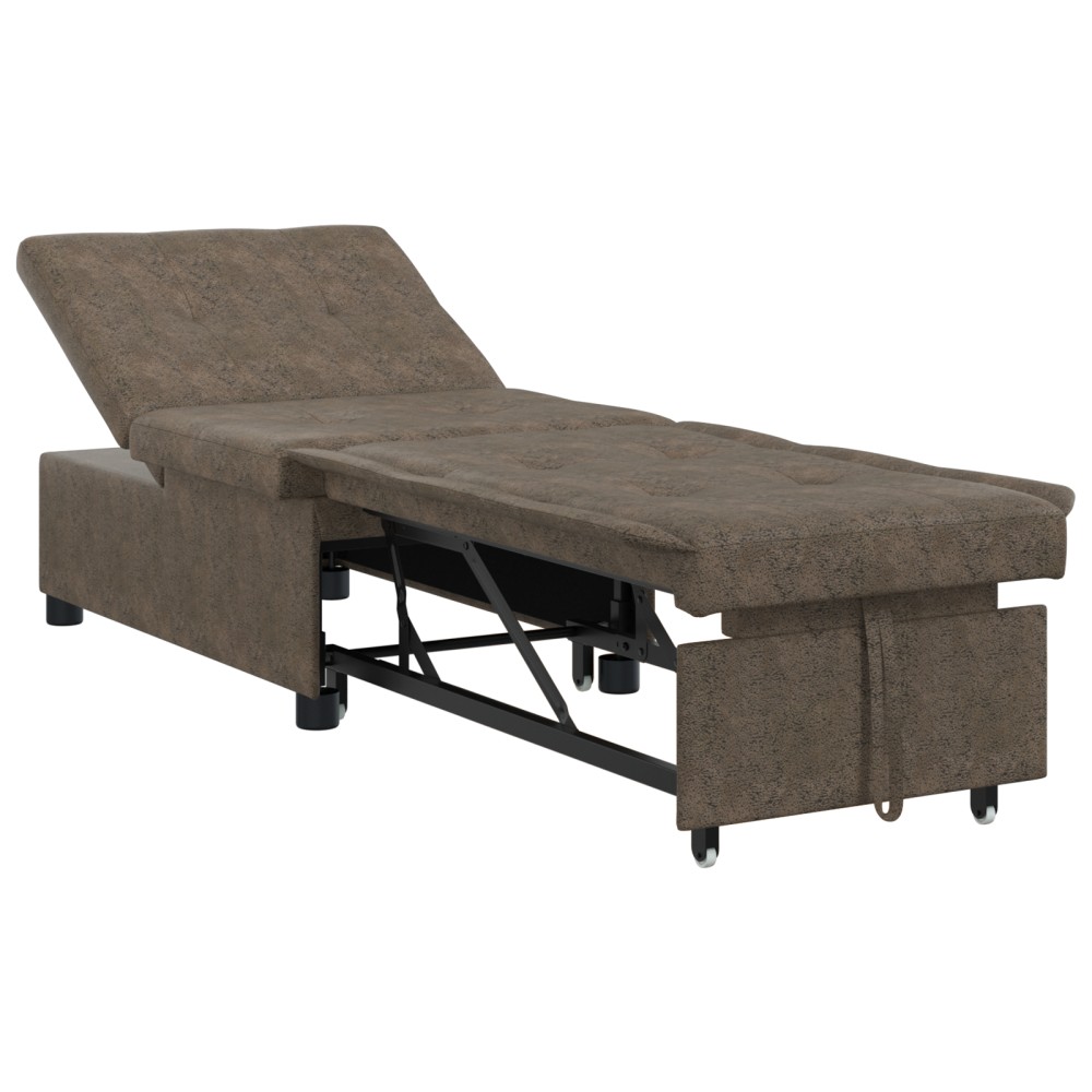 vidaXL Canapea extensibilă Verde militar 67 x 194 x 38 cm