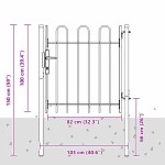 vidaXL Poartă de gard Gri 100 x 100 cm Oțel acoperit cu pulbere vidaXL Poartă de gard Gri 100 x 100 cm Oțel acoperit cu pulbere
