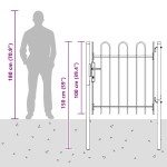vidaXL Poartă de gard Gri 100 x 100 cm Oțel acoperit cu pulbere vidaXL Poartă de gard Gri 100 x 100 cm Oțel acoperit cu pulbere