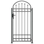 vidaXL Poartă de gard Gri 102 x 200 cm Oțel vidaXL Poartă de gard Gri 102 x 200 cm Oțel