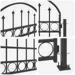 vidaXL Poartă de gard Gri 102 x 200 cm Oțel vidaXL Poartă de gard Gri 102 x 200 cm Oțel