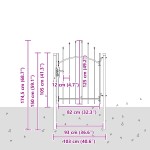 vidaXL Poartă de grădină cu blocare Gri 100 x 125 cm 125 x 100 cm Oțel vidaXL Poartă de grădină cu blocare Gri 100 x 125 cm 125 x 100 cm Oțel