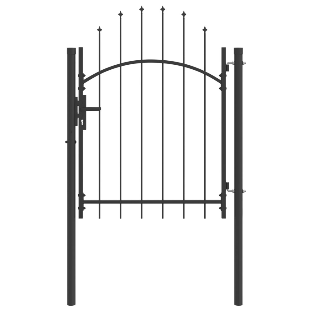 vidaXL Poartă de grădină cu blocare Gri 150 x 100 cm 100 x 150 cm Oțel