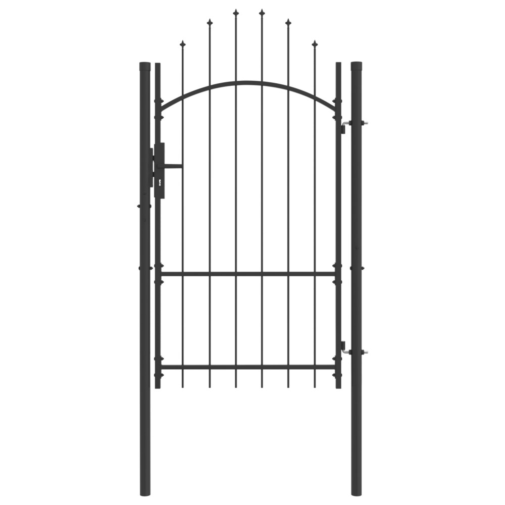 vidaXL Poartă de grădină cu blocare Gri 170 x 100 cm 100 x 175 cm Oțel