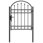 vidaXL Poartă de gard Gri 100 x 125 cm Oțel vopsit în pulbere vidaXL Poartă de gard Gri 100 x 125 cm Oțel vopsit în pulbere