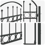 vidaXL Poartă de gard Gri 100 x 125 cm Oțel vopsit în pulbere vidaXL Poartă de gard Gri 100 x 125 cm Oțel vopsit în pulbere