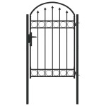 vidaXL Poartă de gard Gri 100 x 150 cm Oțel vopsit în pulbere vidaXL Poartă de gard Gri 100 x 150 cm Oțel vopsit în pulbere
