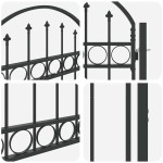 vidaXL Poartă de gard Gri 100 x 150 cm Oțel vopsit în pulbere vidaXL Poartă de gard Gri 100 x 150 cm Oțel vopsit în pulbere