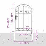 vidaXL Poartă de gard Gri 100 x 150 cm Oțel vopsit în pulbere vidaXL Poartă de gard Gri 100 x 150 cm Oțel vopsit în pulbere