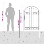vidaXL Poartă de gard Gri 100 x 150 cm Oțel vopsit în pulbere vidaXL Poartă de gard Gri 100 x 150 cm Oțel vopsit în pulbere
