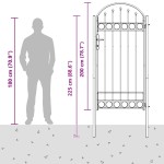 vidaXL Poartă de gard Gri 100 x 250 cm Oțel vopsit în pulbere vidaXL Poartă de gard Gri 100 x 250 cm Oțel vopsit în pulbere