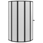 vidaXL Paravan de duș Altele Manual Negru 168 x 140 cm Aluminiu