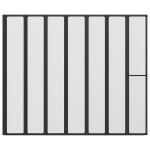 vidaXL Paravan de duș Altele Manual Negru 168 x 140 cm Aluminiu