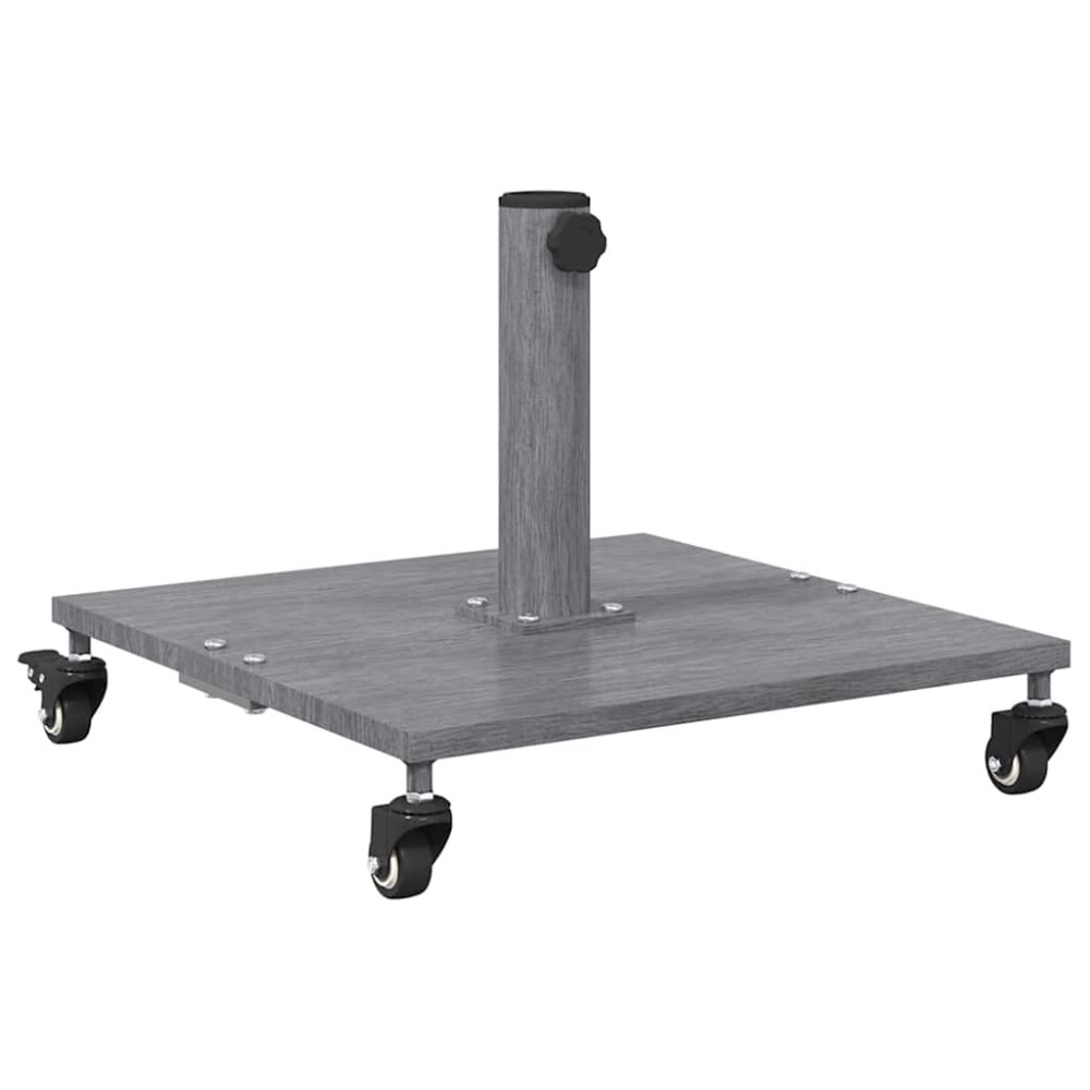 vidaXL Bază pentru umbrelă Aspect Lemn Gri Închis 45 x 45 x 31,5 cm
