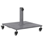 vidaXL Bază pentru umbrelă Aspect Lemn Gri Închis 45 x 45 x 31,5 cm