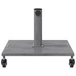 vidaXL Bază pentru umbrelă Aspect Lemn Gri Închis 45 x 45 x 31,5 cm