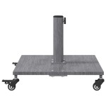 vidaXL Bază pentru umbrelă Aspect Lemn Gri Închis 45 x 45 x 31,5 cm