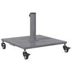 vidaXL Bază pentru umbrelă Aspect Lemn Gri Închis 45 x 45 x 31,5 cm