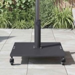 vidaXL Bază pentru umbrelă Gri închis 45 x 45 x 31,5 cm