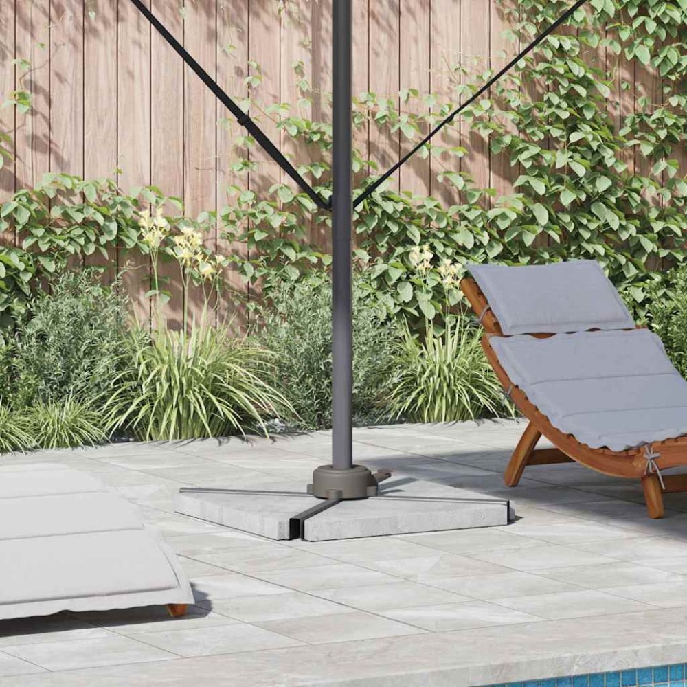 vidaXL Bază pentru umbrelă Argintiu 23 x 14 x 6 cm