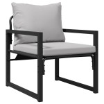 vidaXL Set de canapele pentru grădină 4 pcs Negru 61 x 72.5 x 71 cm