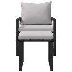 vidaXL Set de canapele pentru grădină 4 pcs Negru 61 x 72.5 x 71 cm