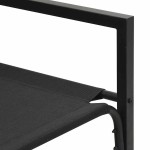 vidaXL Mobilier de grădină cu pernă Negru 180 x 72.5 x 71 cm Oțel