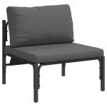 vidaXL Mobilier pentru Exterior cu pernă cu pernă Antracit Oțel vidaXL Mobilier pentru Exterior cu pernă cu pernă Antracit Oțel