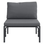 vidaXL Mobilier pentru Exterior cu pernă cu pernă Antracit Oțel vidaXL Mobilier pentru Exterior cu pernă cu pernă Antracit Oțel