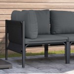 vidaXL Mobilier pentru Exterior cu pernă cu pernă Antracit Oțel vidaXL Mobilier pentru Exterior cu pernă cu pernă Antracit Oțel