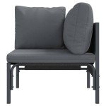 vidaXL Mobilier pentru Exterior cu pernă cu pernă Antracit Oțel vidaXL Mobilier pentru Exterior cu pernă cu pernă Antracit Oțel