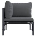vidaXL Mobilier pentru Exterior cu pernă cu pernă Antracit Oțel vidaXL Mobilier pentru Exterior cu pernă cu pernă Antracit Oțel