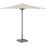vidaXL Bază pentru umbrelă Aspect de lemn gri închis 45 x 45 x 31,5 cm
