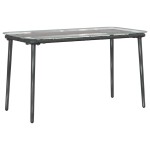 vidaXL Masă de Grădină Negru 80 x 40 x 45.5 cm Rattan poli vidaXL Masă de Grădină Negru 80 x 40 x 45.5 cm Rattan poli