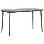 vidaXL Masă de Grădină Negru 80 x 40 x 45.5 cm Rattan poli vidaXL Masă de Grădină Negru 80 x 40 x 45.5 cm Rattan poli