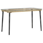 vidaXL Masă de Grădină Natural 80 x 40 x 45 cm Rattan poli vidaXL Masă de Grădină Natural 80 x 40 x 45 cm Rattan poli