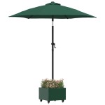 vidaXL Bază pentru umbrelă Manual Verde 45 x 45 x 45 cm Oțel