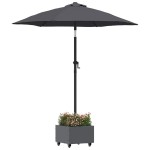 vidaXL Bază pentru umbrelă Manual Antracit 45 x 45 x 45 cm Oțel