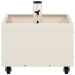 vidaXL Bază pentru umbrelă Manual Alb 45 x 45 x 45 cm Oțel