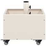 vidaXL Bază pentru umbrelă Manual Alb 45 x 45 x 45 cm Oțel