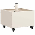 vidaXL Bază pentru umbrelă Manual Alb 45 x 45 x 45 cm Oțel