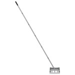 vidaXL Greblă de grădină Argintiu 45 x 25 x 200 cm Oţel inoxidabil