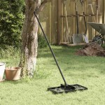 vidaXL Greblă de grădină Manual Negru Oțel vopsit electrostatic