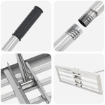 vidaXL Greblă de grădină Argintiu 75 x 25 x 200 cm Oţel inoxidabil