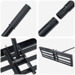 vidaXL Greblă de grădină Manual Negru Oțel vopsit electrostatic