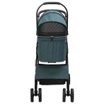 vidaXL Carucior pentru Pisici Pliante Ajustabil Verde 81 x 47 x 99 cm vidaXL Carucior pentru Pisici Pliante Ajustabil Verde 81 x 47 x 99 cm