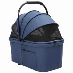 vidaXL Carucior pentru Pisici Pliante albastru 81 x 47 x 99 cm vidaXL Carucior pentru Pisici Pliante albastru 81 x 47 x 99 cm