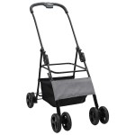 vidaXL Carucior pentru Pisici Pliante Ajustabil Gri 81 x 47 x 99 cm vidaXL Carucior pentru Pisici Pliante Ajustabil Gri 81 x 47 x 99 cm